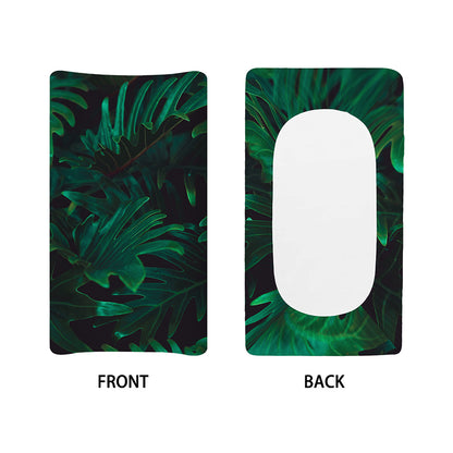 Tropical Fern Leaf Print Changing Pad Cover