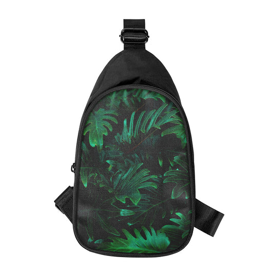 Tropical Fern Leaf Print Chest Bag