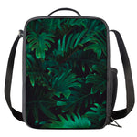 Tropical Fern Leaf Print Crossbody Lunch Bag