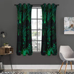 Tropical Fern Leaf Print Curtain