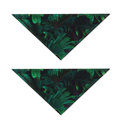 Tropical Fern Leaf Print Dog Bandana