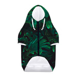 Tropical Fern Leaf Print Dog Zip Up Hoodie