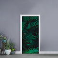 Tropical Fern Leaf Print Door Sticker