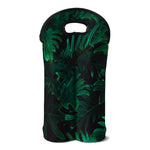 Tropical Fern Leaf Print Double Neoprene Wine Tote