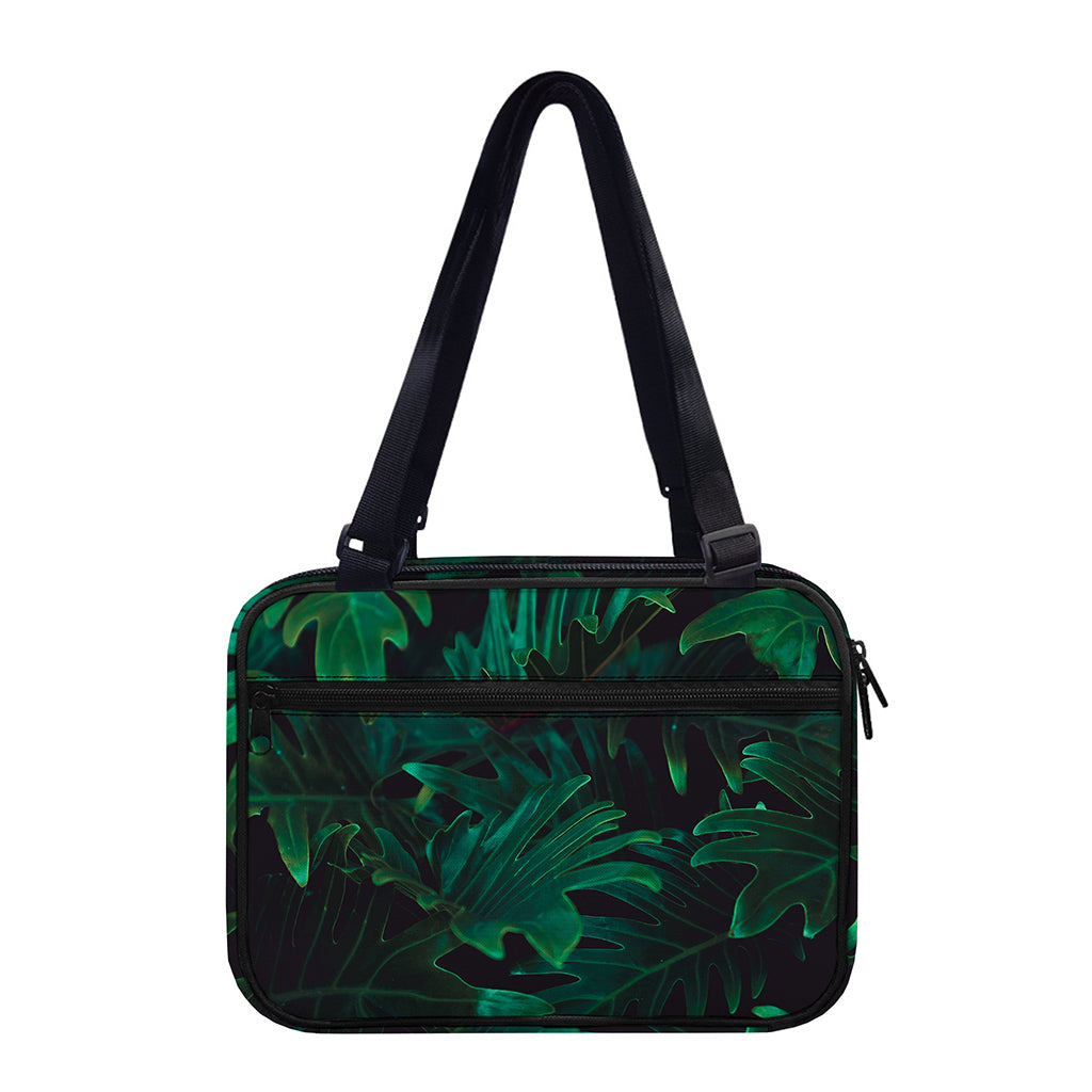 Tropical Fern Leaf Print Double Strap Bible Bag