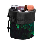 Tropical Fern Leaf Print Drawstring Makeup Bag