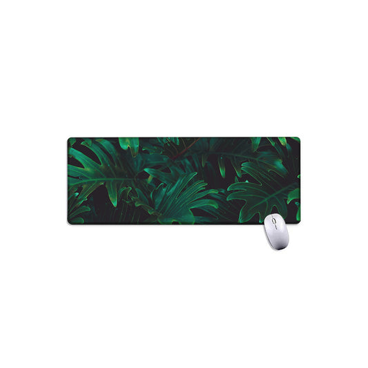 Tropical Fern Leaf Print Extended Mouse Pad