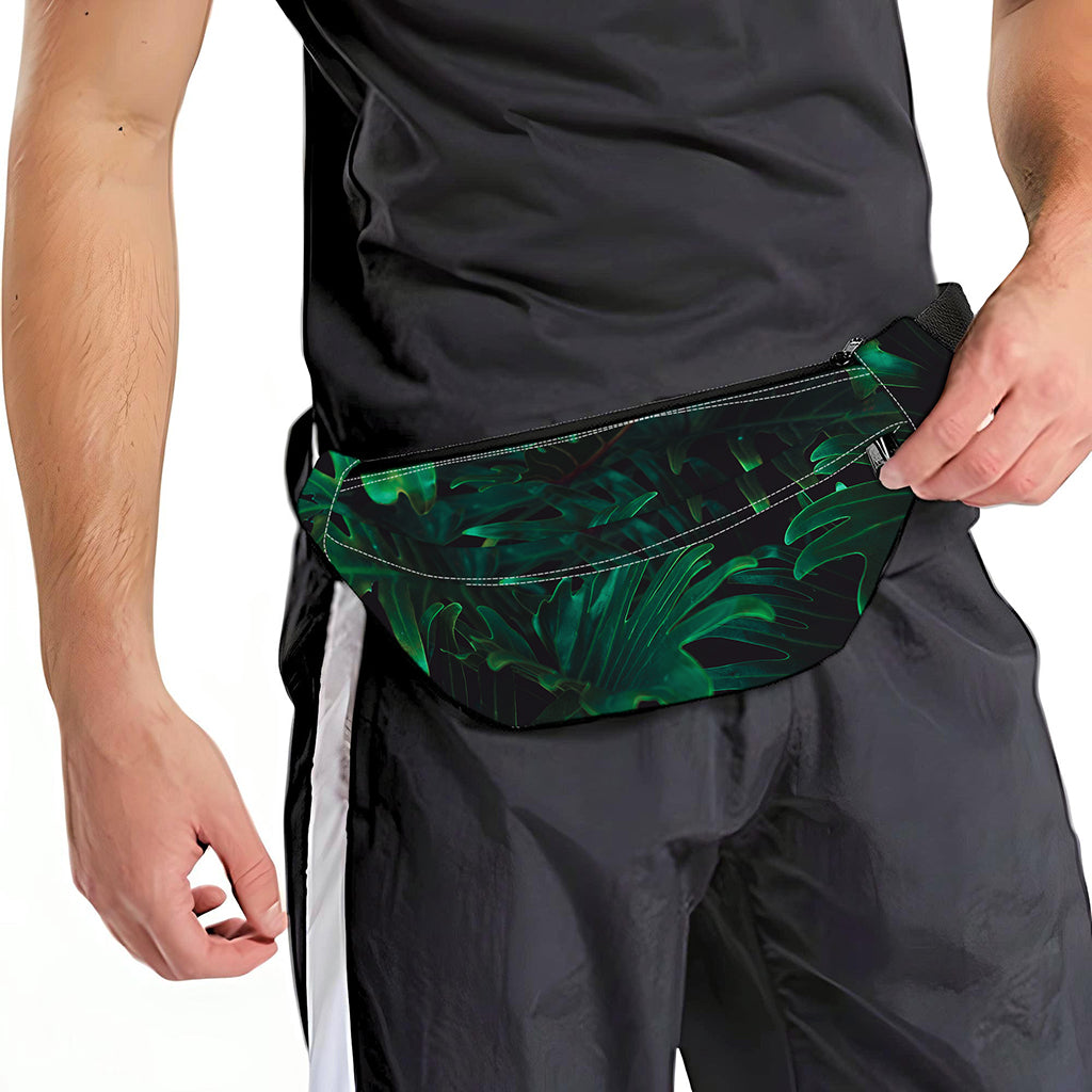 Tropical Fern Leaf Print Fanny Pack