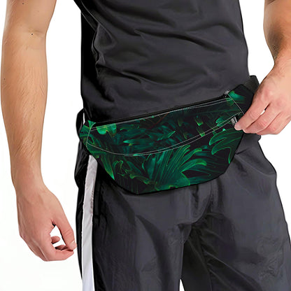 Tropical Fern Leaf Print Fanny Pack