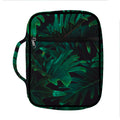 Tropical Fern Leaf Print Front Pocket Bible Bag