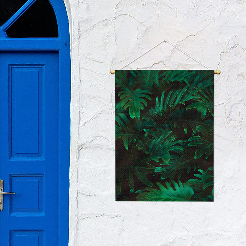 Tropical Fern Leaf Print Garden Flag