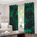 Tropical Fern Leaf Print Grommet Curtains