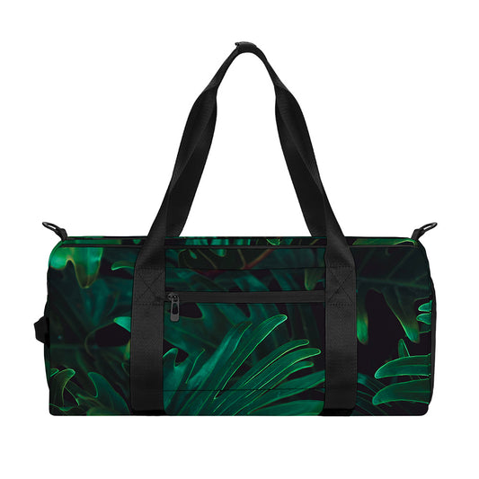 Tropical Fern Leaf Print Gym Bag