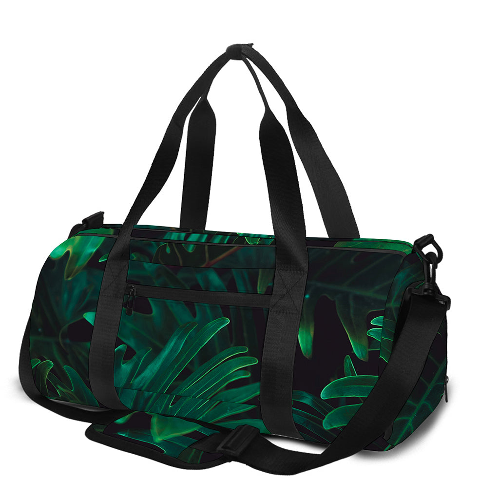 Tropical Fern Leaf Print Gym Bag
