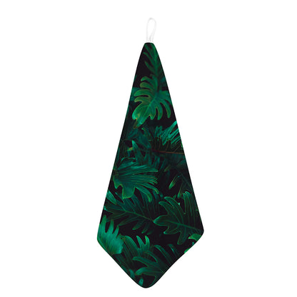 Tropical Fern Leaf Print Hand Towel