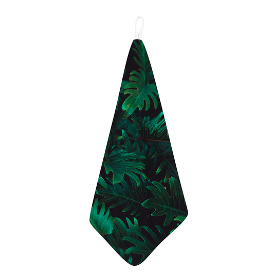 Tropical Fern Leaf Print Hand Towel