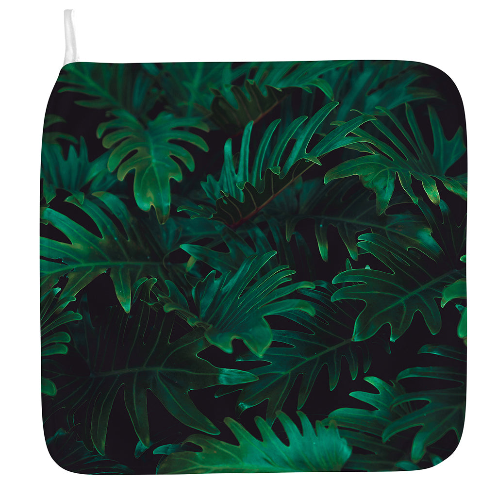 Tropical Fern Leaf Print Hand Towel