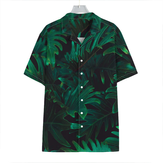 Tropical Fern Leaf Print Hawaiian Shirt