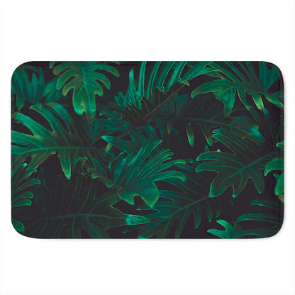 Tropical Fern Leaf Print Indoor Door Mat