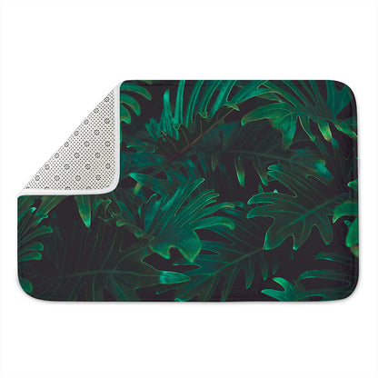 Tropical Fern Leaf Print Indoor Door Mat