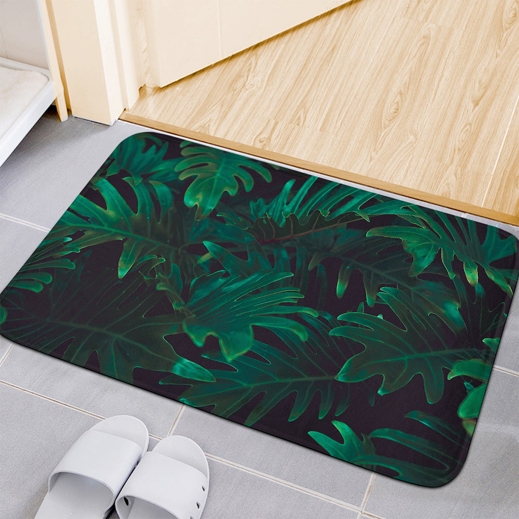 Tropical Fern Leaf Print Indoor Door Mat