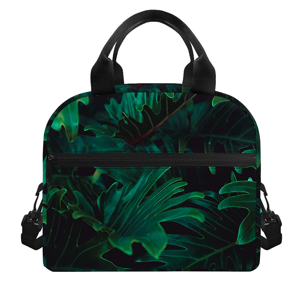 Tropical Fern Leaf Print Insulated Lunch Bag