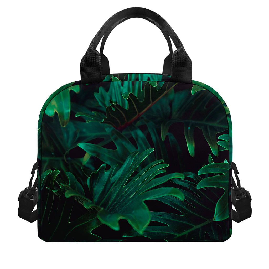 Tropical Fern Leaf Print Insulated Lunch Bag