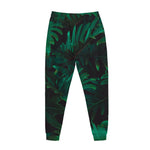 Tropical Fern Leaf Print Jogger Pants