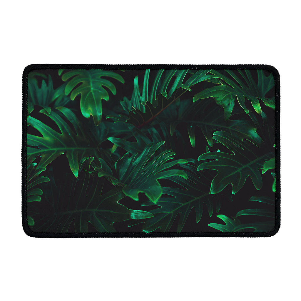 Tropical Fern Leaf Print Kitchen Mat