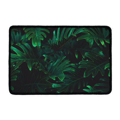 Tropical Fern Leaf Print Kitchen Mat