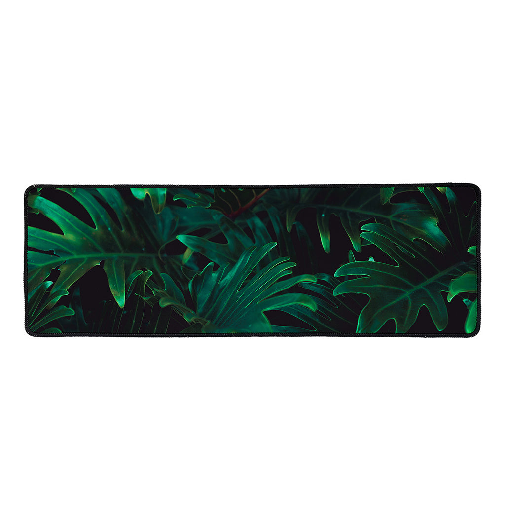 Tropical Fern Leaf Print Long Kitchen Mat