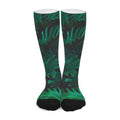Tropical Fern Leaf Print Long Socks