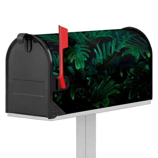 Tropical Fern Leaf Print Mailbox Cover