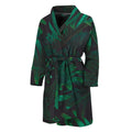 Tropical Fern Leaf Print Men's Bathrobe