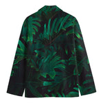 Tropical Fern Leaf Print Men's Blazer