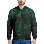 Tropical Fern Leaf Print Men's Bomber Jacket