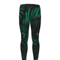 Tropical Fern Leaf Print Men's Leggings