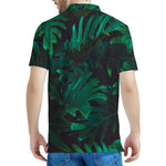 Tropical Fern Leaf Print Men's Polo Shirt