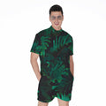 Tropical Fern Leaf Print Men's Romper