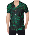 Tropical Fern Leaf Print Men's Shirt