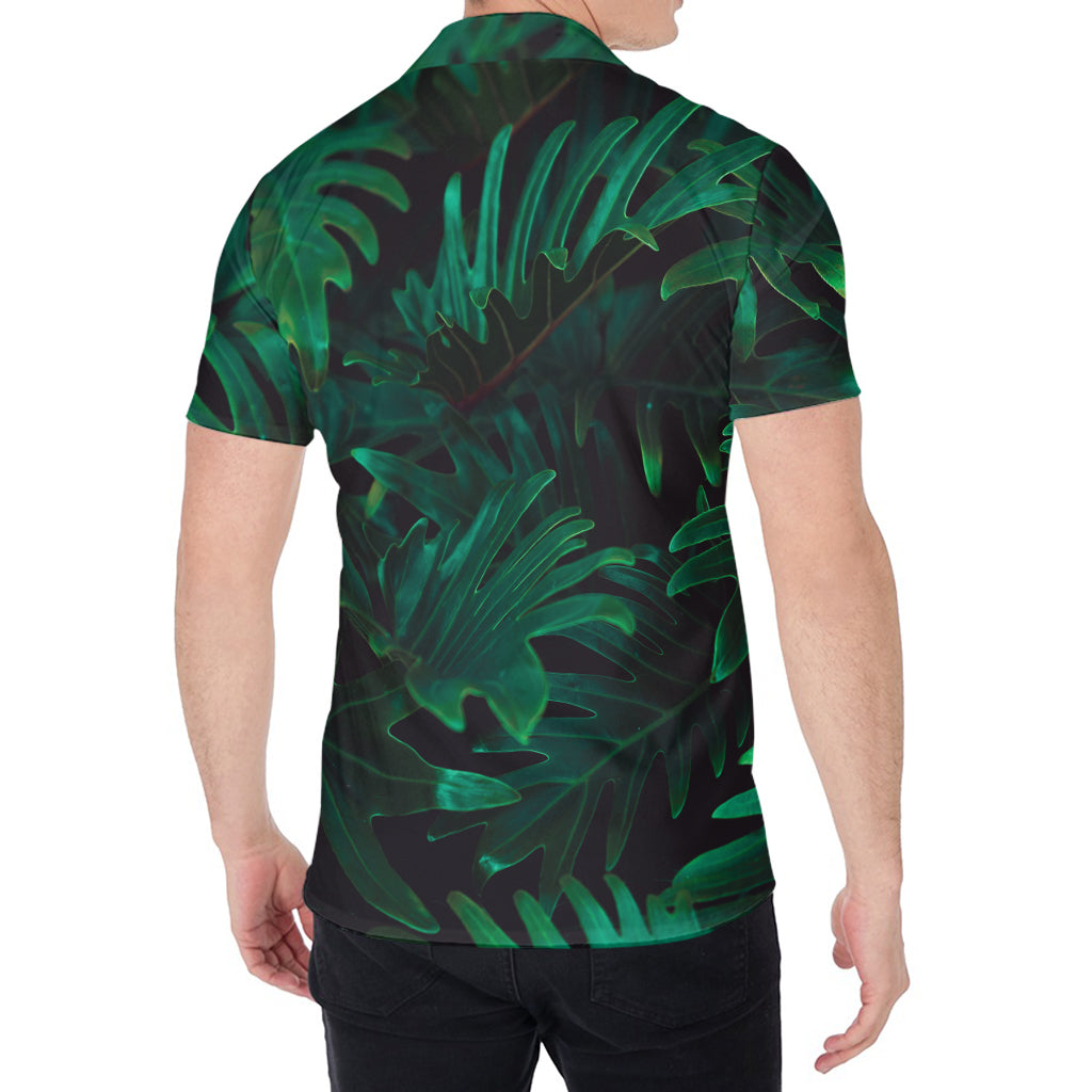 Tropical Fern Leaf Print Men's Shirt