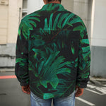 Tropical Fern Leaf Print Men's Shirt Jacket