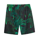 Tropical Fern Leaf Print Men's Sports Shorts
