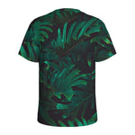 Tropical Fern Leaf Print Men's Sports T-Shirt