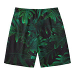Tropical Fern Leaf Print Men's Swim Trunks
