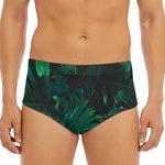Tropical Fern Leaf Print Men's Triangle Swim Briefs