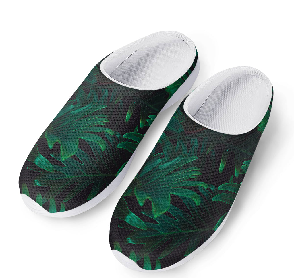 Tropical Fern Leaf Print Mesh Casual Shoes