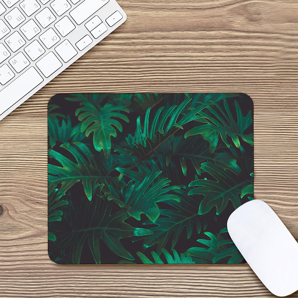 Tropical Fern Leaf Print Mouse Pad