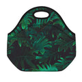 Tropical Fern Leaf Print Neoprene Lunch Bag
