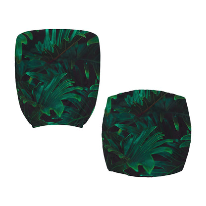 Tropical Fern Leaf Print Office Chair Cover